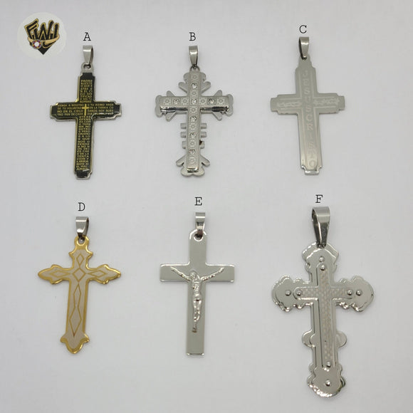 (4-2313) Stainless Steel - Cross Pendants. - Fantasy World Jewelry