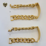 (4-4259) Stainless Steel - 7mm Curb Link Men Bracelet - 8.5" - Fantasy World Jewelry