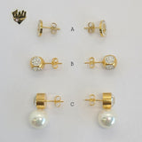 (4-2224) Stainless Steel - Stud Earrings. - Fantasy World Jewelry