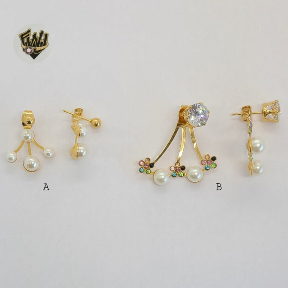 (4-2129) Stainless Steel - Earrings. - Fantasy World Jewelry