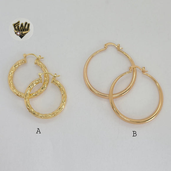 (1-2693-1) Gold Laminate Hoops - BGO - Fantasy World Jewelry