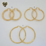 (1-2744) Gold Laminate Hoops - BGO - Fantasy World Jewelry