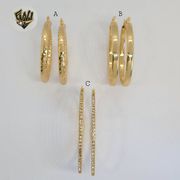 (1-2744) Gold Laminate Hoops - BGO - Fantasy World Jewelry