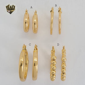(1-2864) Gold Laminate Hoops - BGO - Fantasy World Jewelry