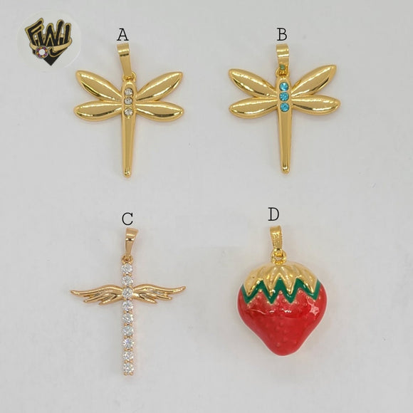 (1-2392) Gold Laminate Pendant - BGO - Fantasy World Jewelry