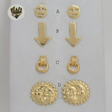 (1-1117) Gold Laminate - Earrings - BGF - Fantasy World Jewelry