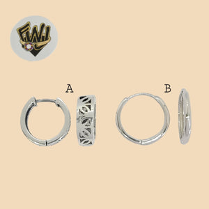 (2-4326) 925 Sterling Silver - Hoops. - Fantasy World Jewelry