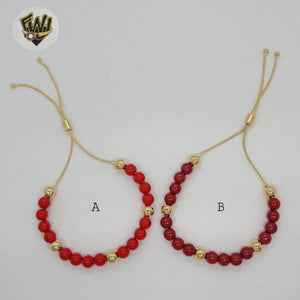 (MBRA-35) Gold Laminate Bracelet - Adjustable Balls Bracelet - BGF - Fantasy World Jewelry