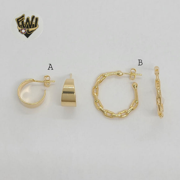 (1-2982) Gold Laminate - Half Hoops - BGF - Fantasy World Jewelry