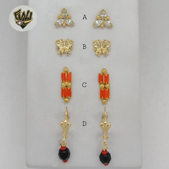 (1-1138) Gold Laminate - Studs Earring - BGF - Fantasy World Jewelry