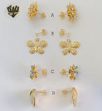 (1-1195) Gold Laminate - Studs Earrings - BGF - Fantasy World Jewelry