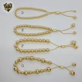 (MBRA-11) Gold Laminate - Balls Bracelets - BGF - Fantasy World Jewelry
