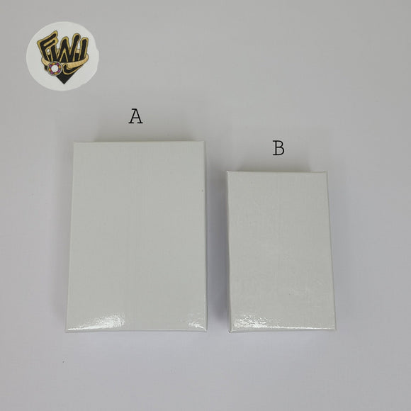 (Supplies-06-A) Cotton Filled White Gift Box - Dozen - Fantasy World Jewelry