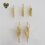 (1-2472) Gold Laminate - Butterfly Pendants - BGO