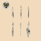(2-1450) 925 Sterling Silver - Oxidized Medium Size Pendants.