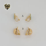 (1-1212-1) Gold Laminate - Clip Earrings - BGF