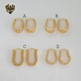 (1-2592) Gold Laminate Hoops - BGO