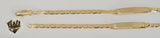 (1-0956) Gold Laminate - 3mm Mariner Link Bracelet w/ Plate - 6.5" - BGF - Fantasy World Jewelry