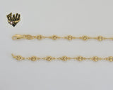 (1-1745) Laminado de oro - Cadena de eslabones marineros huecos de 4,5 mm - BGF