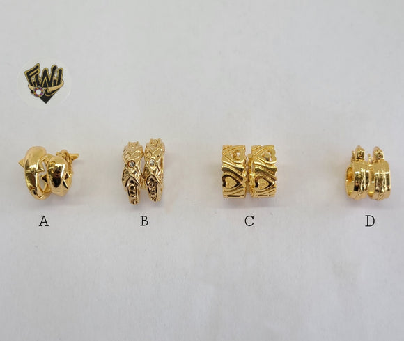 (1-2517) Gold Laminate Hoops - BGO - Fantasy World Jewelry