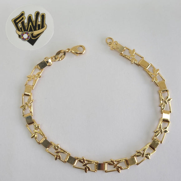 (1-0591) Gold Laminate Bracelet-6mm Alternative Link Bracelet -7.5''-BGO - Fantasy World Jewelry