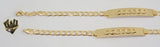 (1-60074) Gold Laminate -4.5mm Curb Link Bracelet w/Plate - 7.5" - BGF - Fantasy World Jewelry