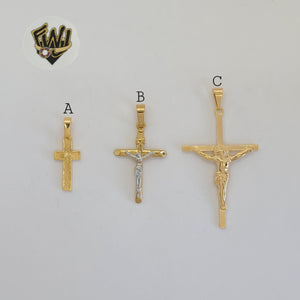 (1-2128) Gold Laminate - Cross Pendants - BGF