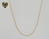 (1-1508) Laminado de oro - Cadena de eslabones de caja de 0,9 mm - BGF