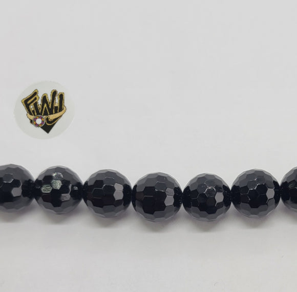(MBEAD-155) 10mm Azabache Faceted Beads - Fantasy World Jewelry