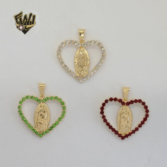 (1-2312) Gold Laminate - Guadalupe Virgin Pendants - BGF