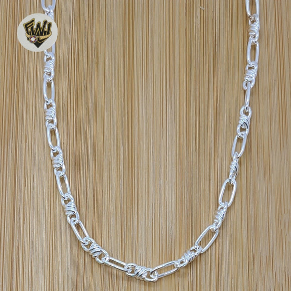 (sv-alt-02) 925 Sterling Silver - Alternative Link Chain. - Fantasy World Jewelry
