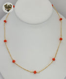 (1-3902-E) Gold Laminate - 6mm Beads Necklace - BGF