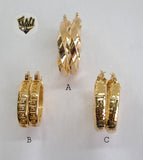(1-2702) Gold Laminate Hoops- BGO - Fantasy World Jewelry
