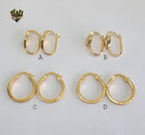 (1-2661 E-F) Gold Laminate Hoops - BGO - Fantasy World Jewelry