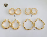 (1-2703-1) Gold Laminate Hoops- BGO - Fantasy World Jewelry