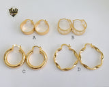 (1-2703-1) Gold Laminate Hoops- BGO - Fantasy World Jewelry