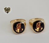 (1-3012) Gold Laminate- Ring with face - BGO - Fantasy World Jewelry