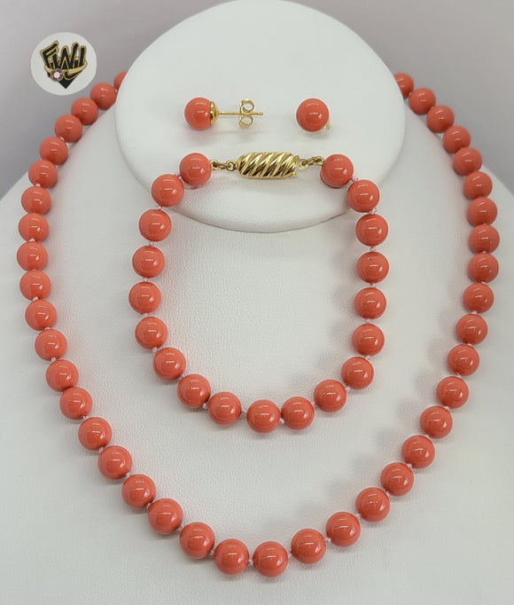 (MSET-10) Gold Laminate - Mallorca Pearls Set - BGF - Fantasy World Jewelry