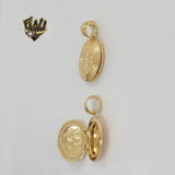 (1-2256-2) Laminado de Oro - Colgantes de Medallón Abierto - BGF
