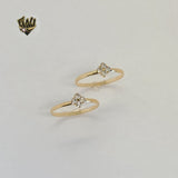 (1-3073) Gold Laminate - Zircon Ring - BGF - Fantasy World Jewelry