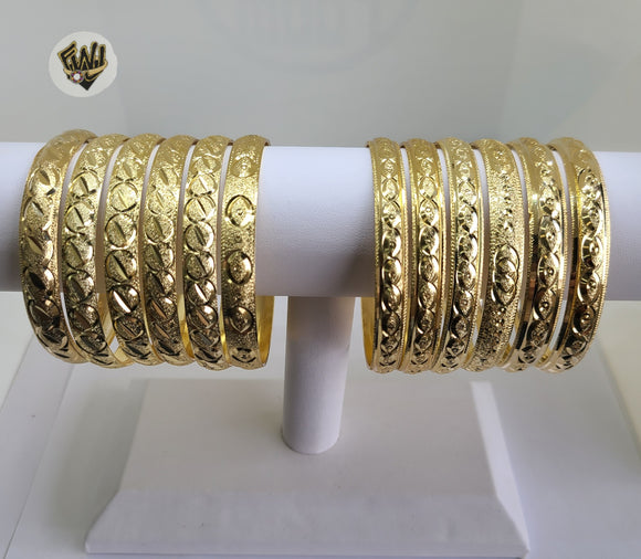 (1-4012) Gold Laminate - 7mm D/C Bangles - BGO - Fantasy World Jewelry