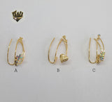 (1-1211-1) Gold Laminate - Long Earrings - BGF - Fantasy World Jewelry