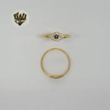 (1-3038) Gold Laminate - Evil Eye Ring - BGF - Fantasy World Jewelry