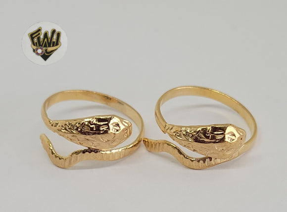 (1-3010) Gold Laminate- Snake Ring-BGO - Fantasy World Jewelry