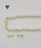 (MSET-02) Gold Laminate - Mallorca Pearls Set - BGF - Fantasy World Jewelry