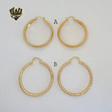 (1-2743) Gold Laminate Hoops - BGO