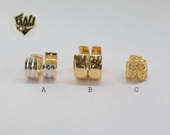 (1-2522) Gold Laminate Hoops - BGO - Fantasy World Jewelry