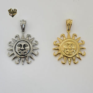(4-2097) Stainless Steel - Sun Pendants. - Fantasy World Jewelry