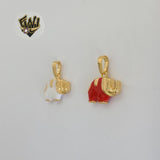 (1-2246-2) Gold Laminate - Elephants Pendants - BGO