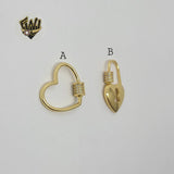 (1-2478-1) Gold Laminate - Heart Pendants - BGO